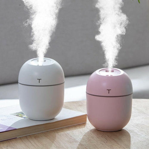 220ml Ultrasonic Mini Air Humidifier Aroma Essential Oil Diffuser w/Light