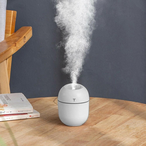 220ml Ultrasonic Mini Air Humidifier Aroma Essential Oil Diffuser w/Light