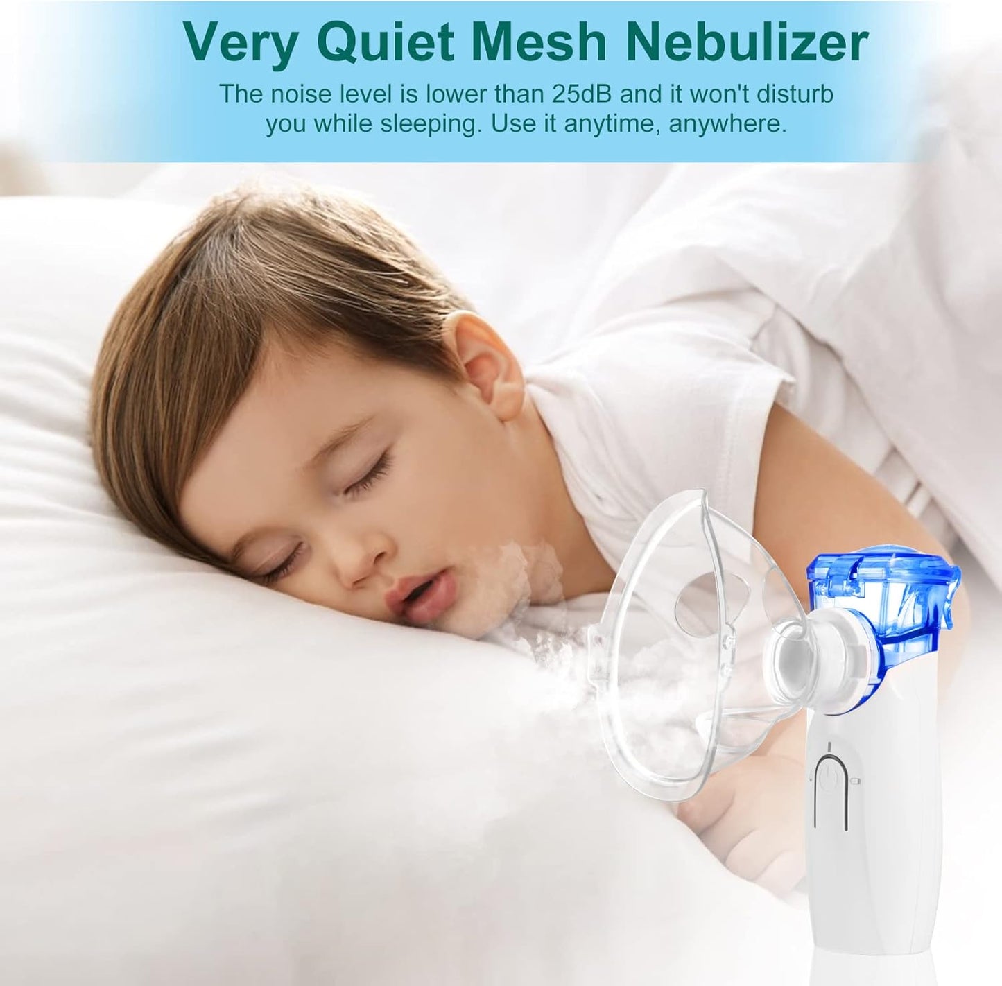 Soundless portable mini nebulizer