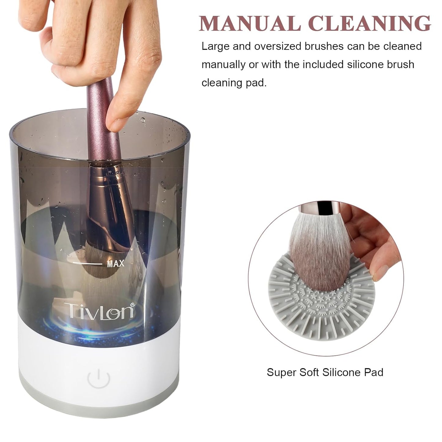 Electric makeup brush cleaner