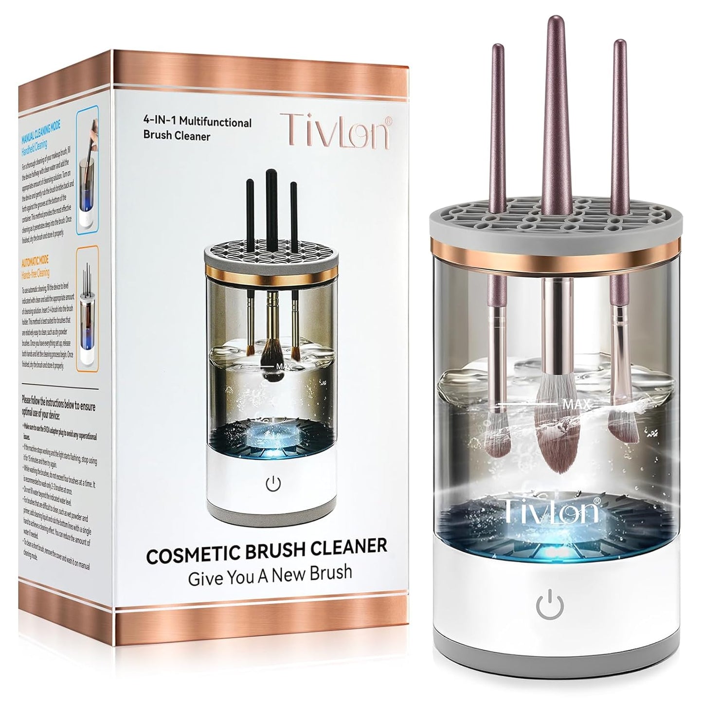 Electric makeup brush cleaner