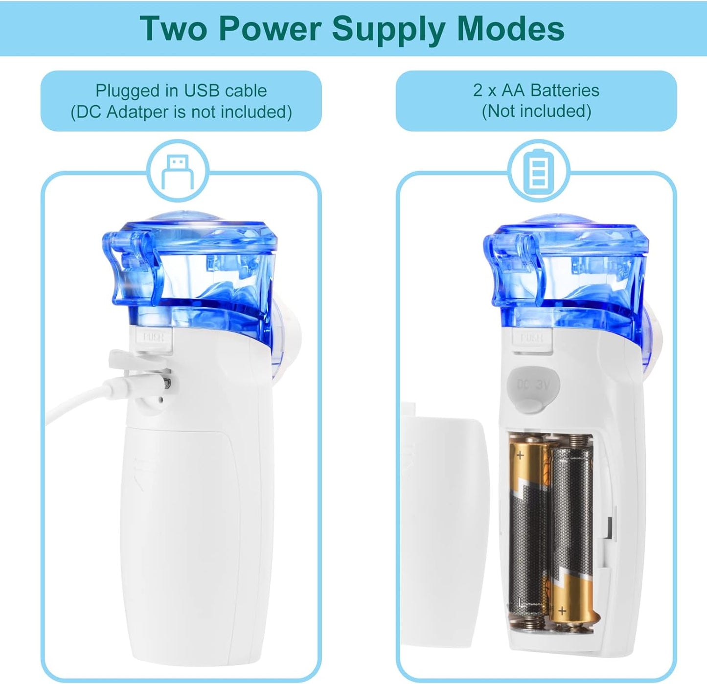 Soundless portable mini nebulizer